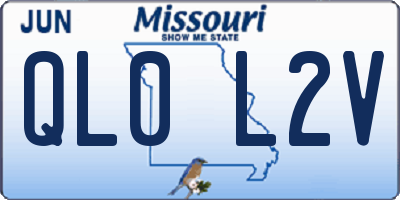MO license plate QL0L2V