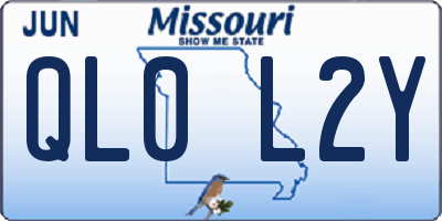MO license plate QL0L2Y