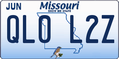 MO license plate QL0L2Z