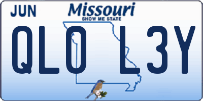MO license plate QL0L3Y