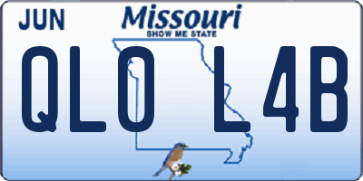 MO license plate QL0L4B