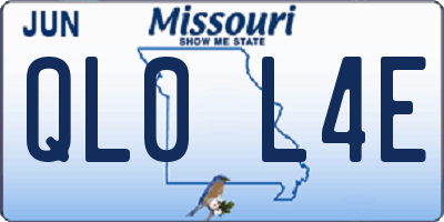 MO license plate QL0L4E