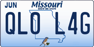 MO license plate QL0L4G