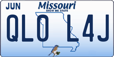 MO license plate QL0L4J