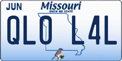 MO license plate QL0L4L