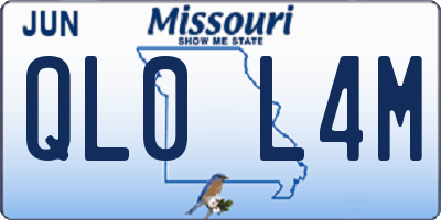 MO license plate QL0L4M