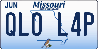 MO license plate QL0L4P