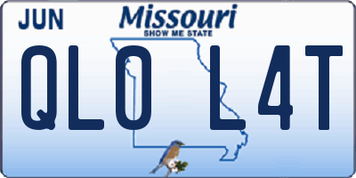 MO license plate QL0L4T