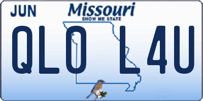 MO license plate QL0L4U