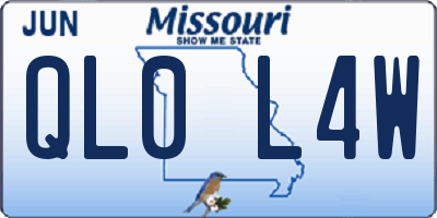 MO license plate QL0L4W