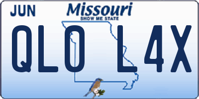 MO license plate QL0L4X