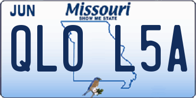 MO license plate QL0L5A