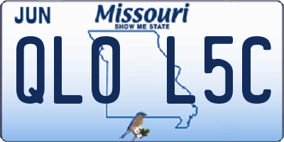 MO license plate QL0L5C