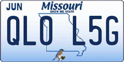 MO license plate QL0L5G