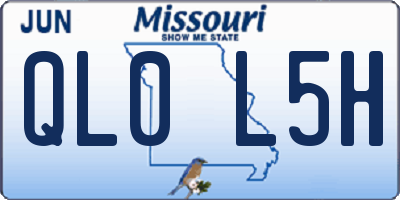 MO license plate QL0L5H