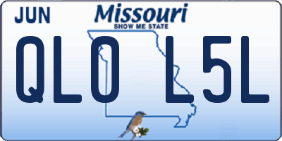 MO license plate QL0L5L