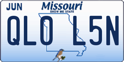 MO license plate QL0L5N