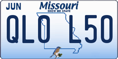 MO license plate QL0L5O