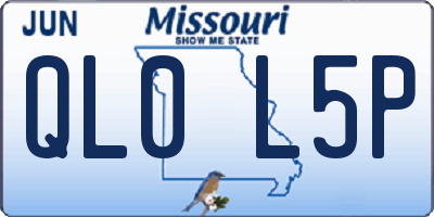 MO license plate QL0L5P