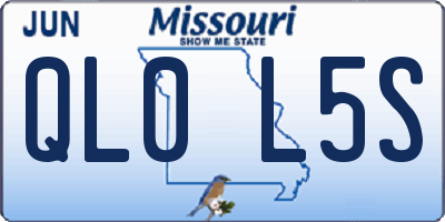 MO license plate QL0L5S