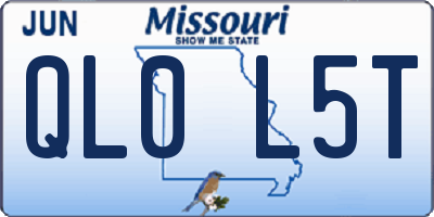 MO license plate QL0L5T