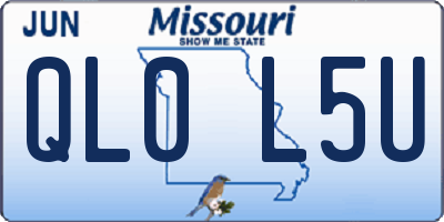 MO license plate QL0L5U