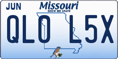 MO license plate QL0L5X