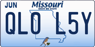 MO license plate QL0L5Y