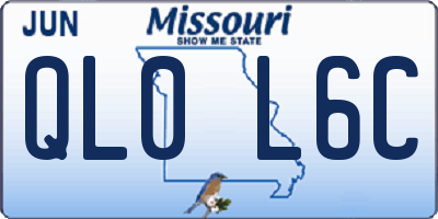 MO license plate QL0L6C