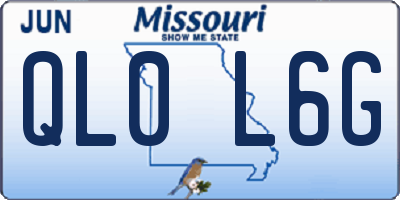 MO license plate QL0L6G