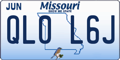 MO license plate QL0L6J
