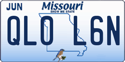 MO license plate QL0L6N