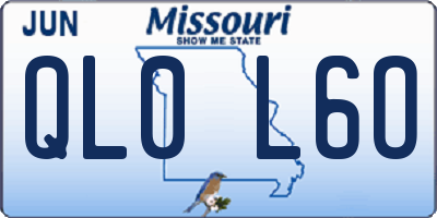 MO license plate QL0L6O