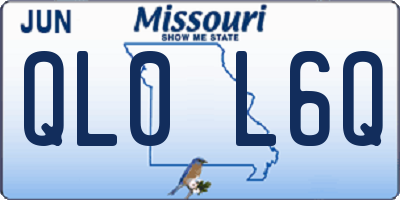 MO license plate QL0L6Q