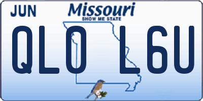 MO license plate QL0L6U
