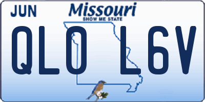 MO license plate QL0L6V