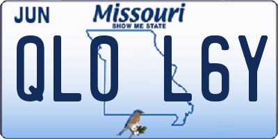 MO license plate QL0L6Y