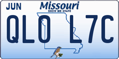 MO license plate QL0L7C
