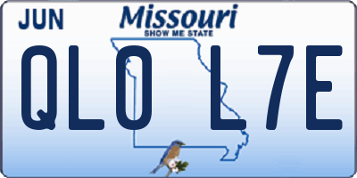 MO license plate QL0L7E