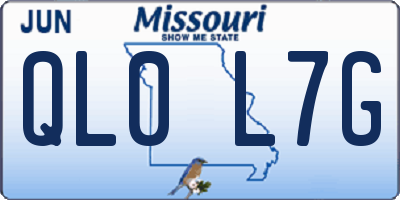 MO license plate QL0L7G