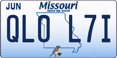 MO license plate QL0L7I
