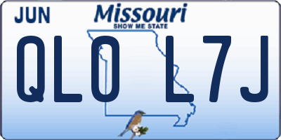 MO license plate QL0L7J