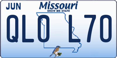 MO license plate QL0L7O