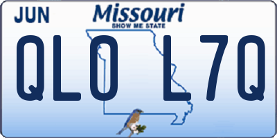 MO license plate QL0L7Q