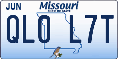 MO license plate QL0L7T