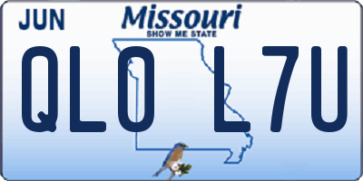 MO license plate QL0L7U