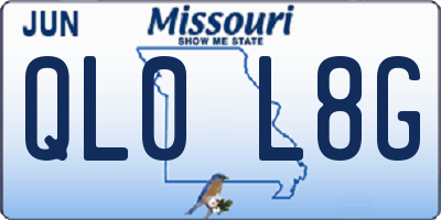 MO license plate QL0L8G