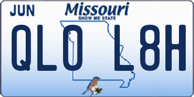 MO license plate QL0L8H
