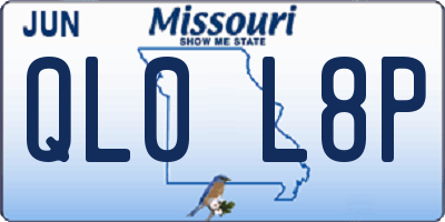 MO license plate QL0L8P