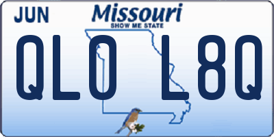 MO license plate QL0L8Q